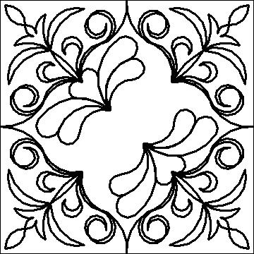 (image for) Feather and Curl Name Block-L04212*